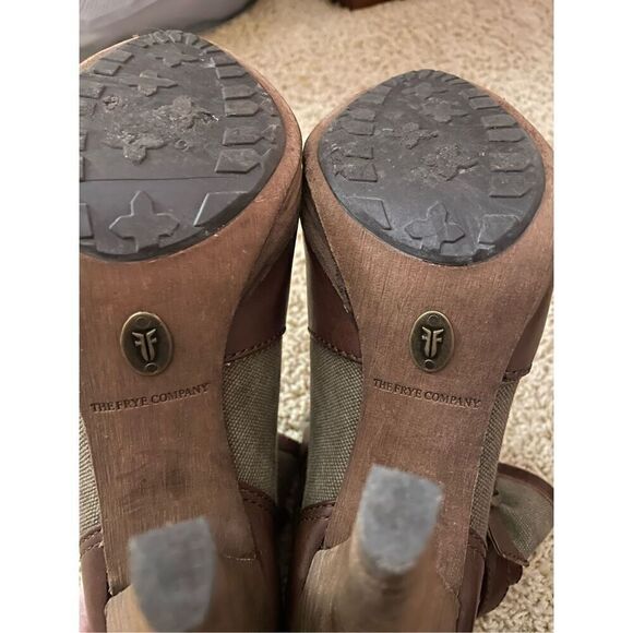 FRYE Harlow Boots Multi Strappy Harness Womens 7.5 M Dark Brown Suede - $358 MSR - Picture 5 of 6